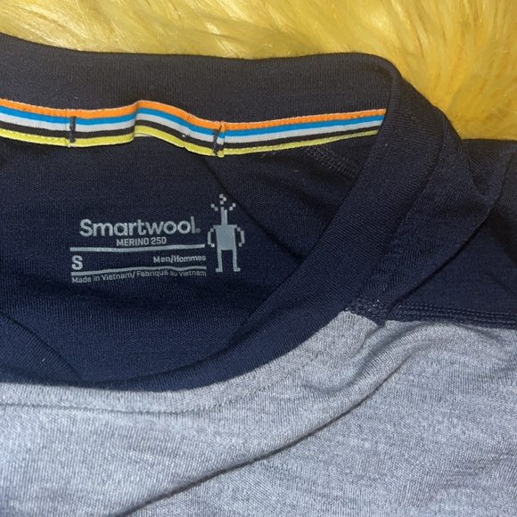 SMARTWOOL men’s color block crew base layer sweater - Picture 4 of 7